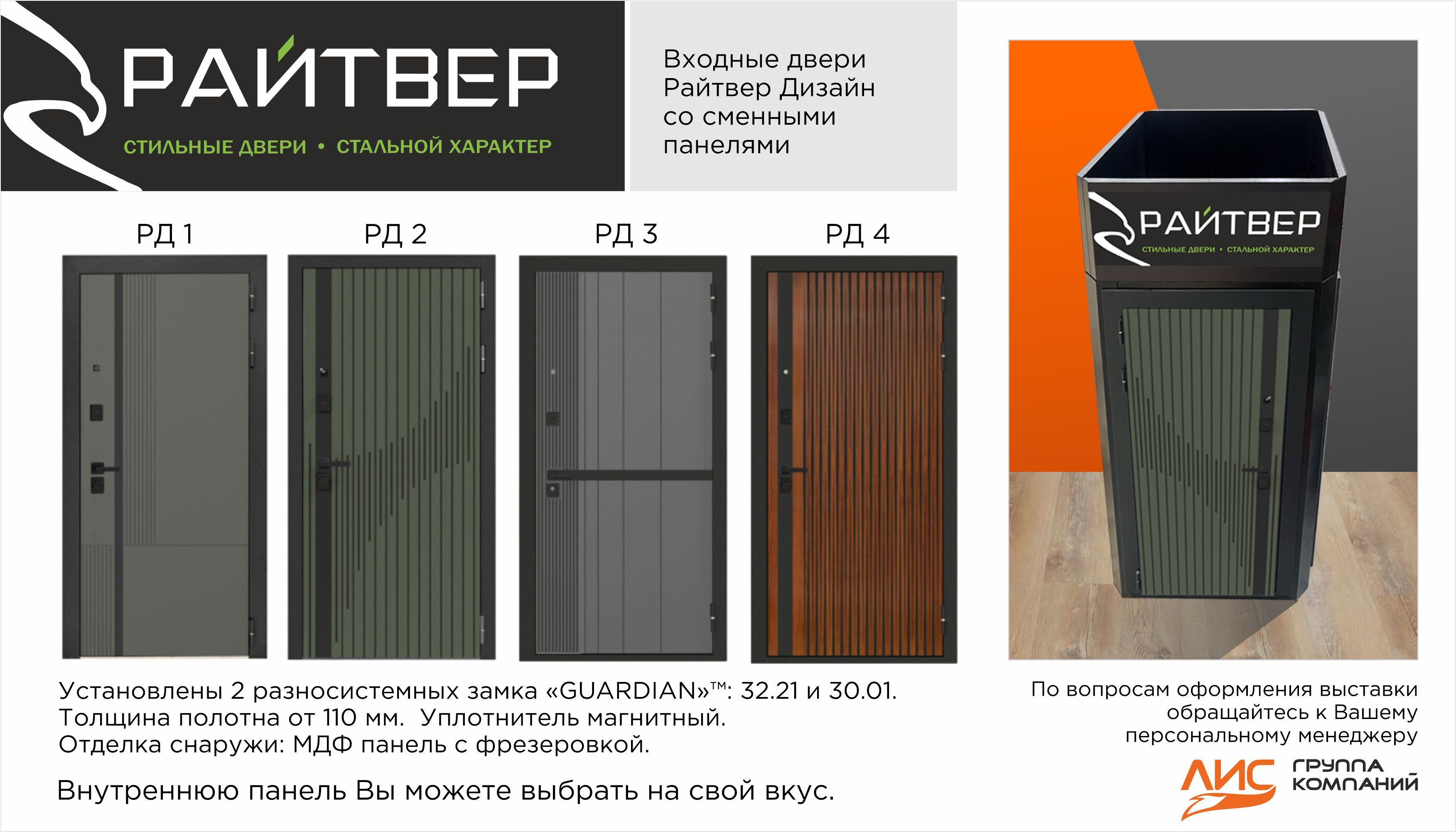 Новая премиум-серия входных дверей — «Райтвер Дизайн»